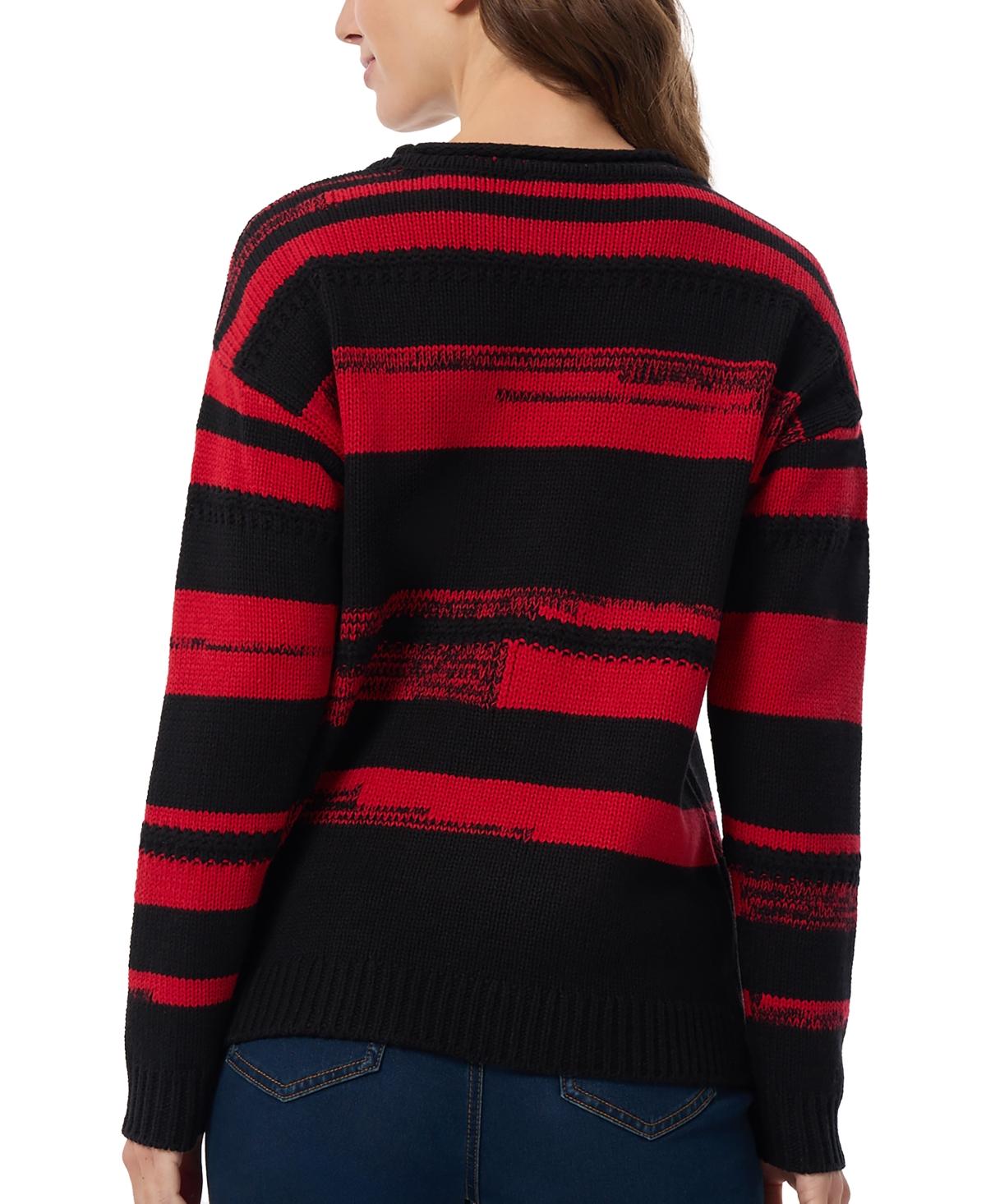 Women's Color-Blocked Drop-Shoulder Sweater