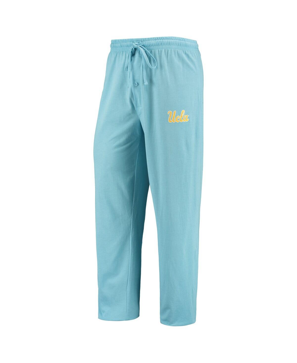 Men's Light Blue, Heathered Charcoal Distressed UCLA Bruins Meter Long Sleeve T-shirt and Pants Sleep Set