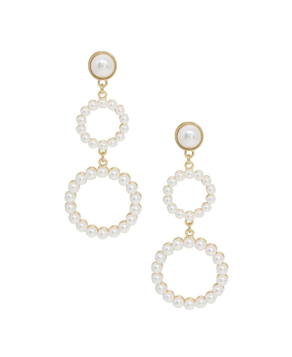 Night Out Hoop Drop Imitation Pearl Earrings