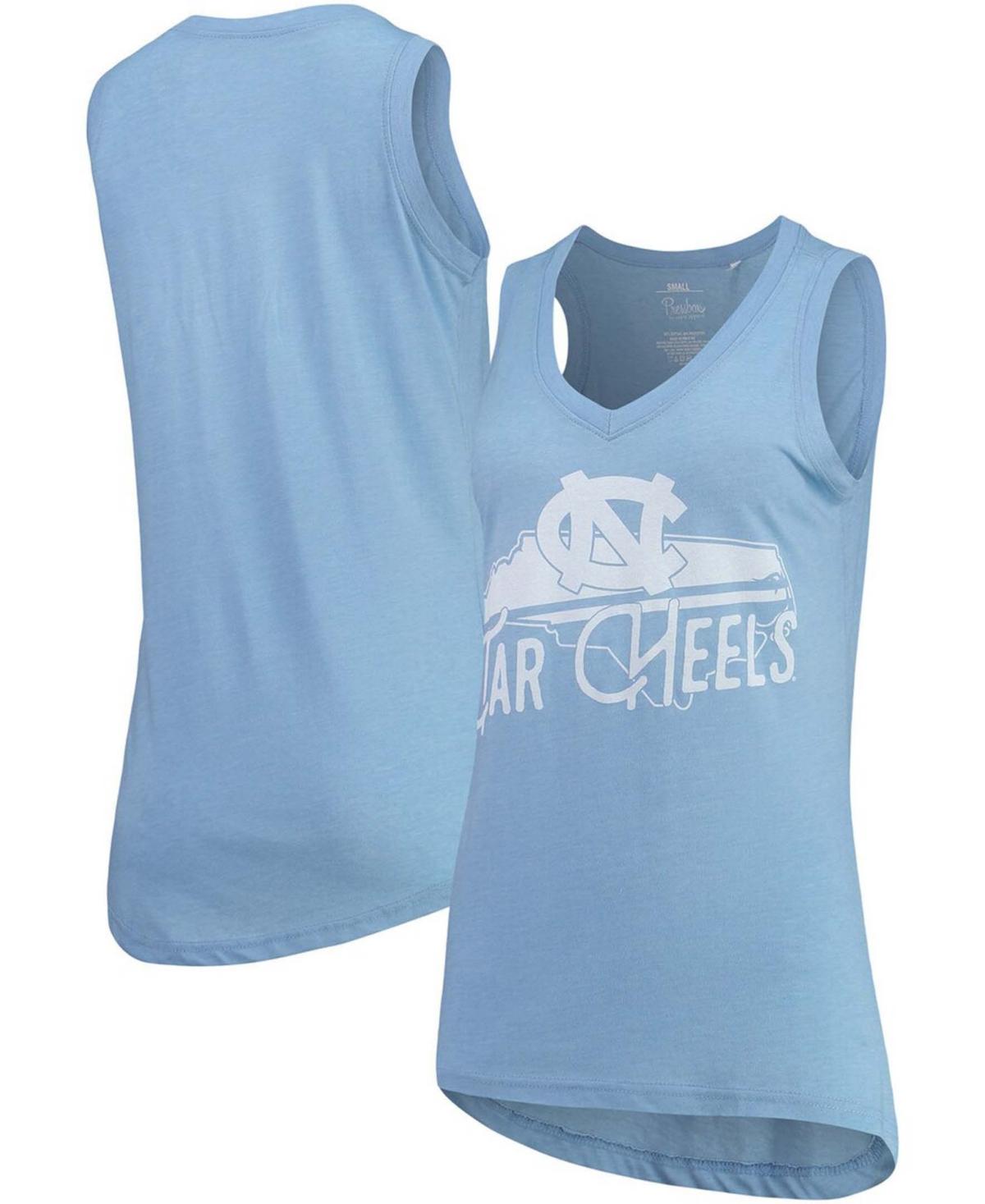 Women's Carolina Blue North Carolina Tar Heels Ferris Melange V-Neck Tank Top