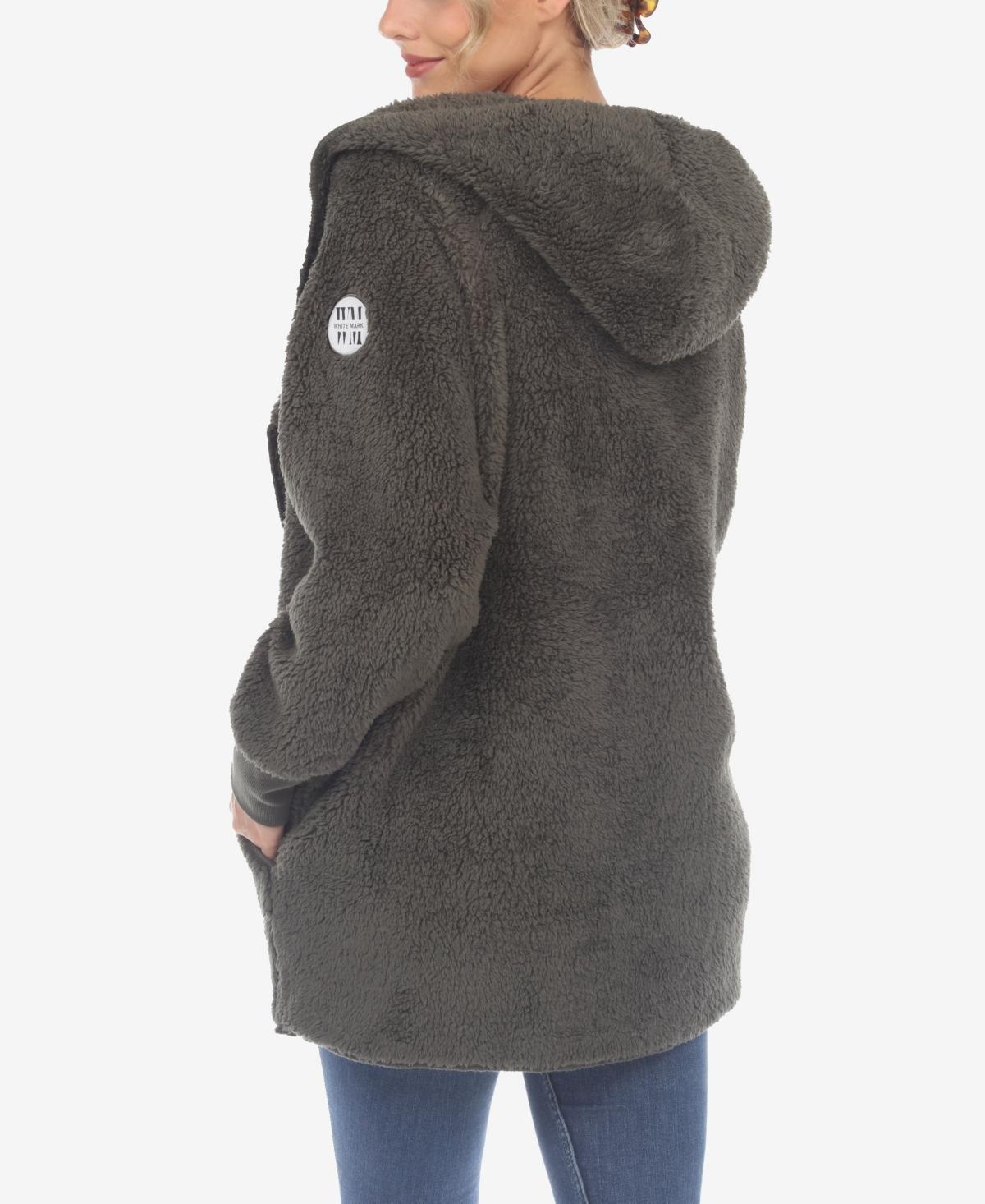 Women's Plush Hooded with Pockets Jacket