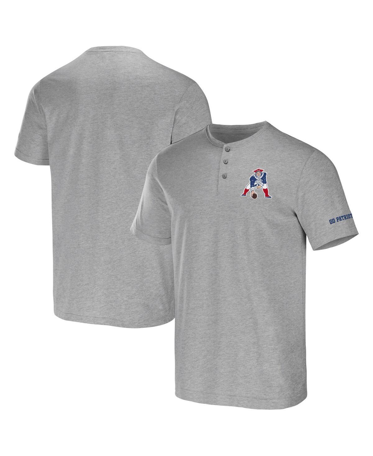 Men's NFL x Darius Rucker Collection by Heather Gray New England Patriots Henley T-shirt