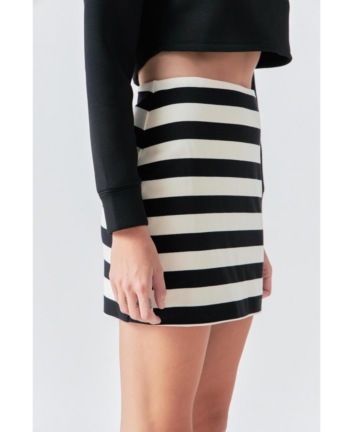 Women's Stripe Terry Skirt