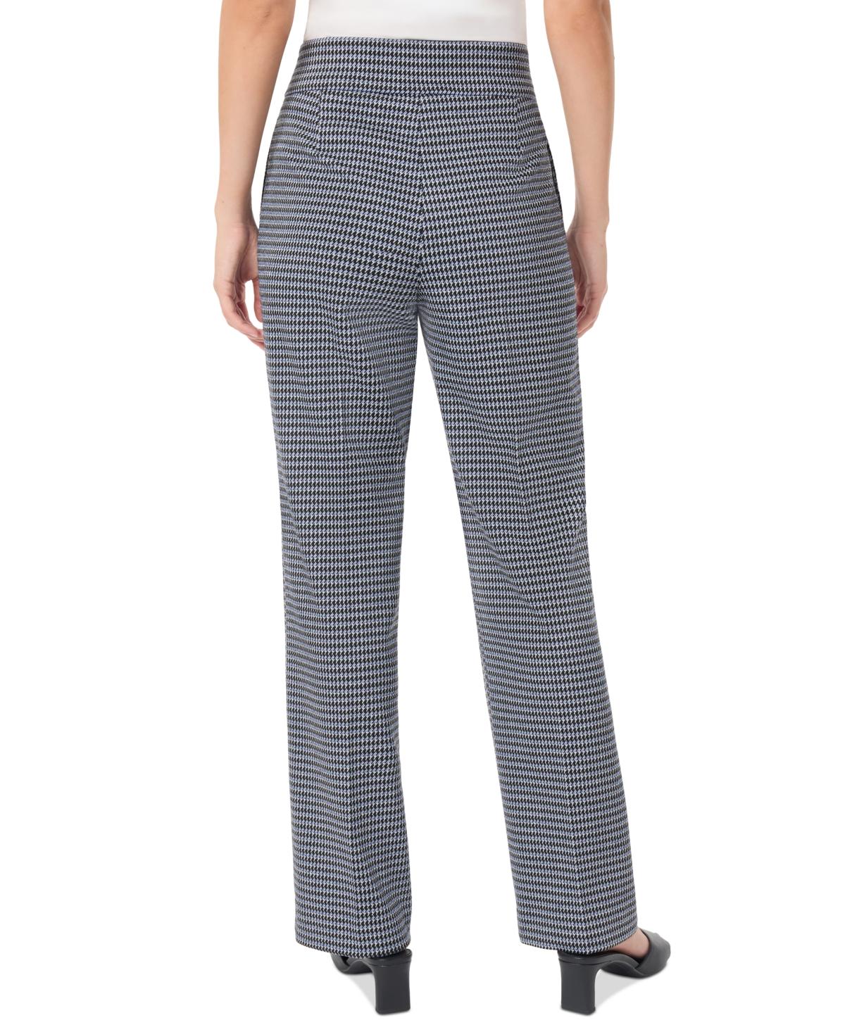 Petite Printed Pull-On Seamed Wide-Leg Trousers