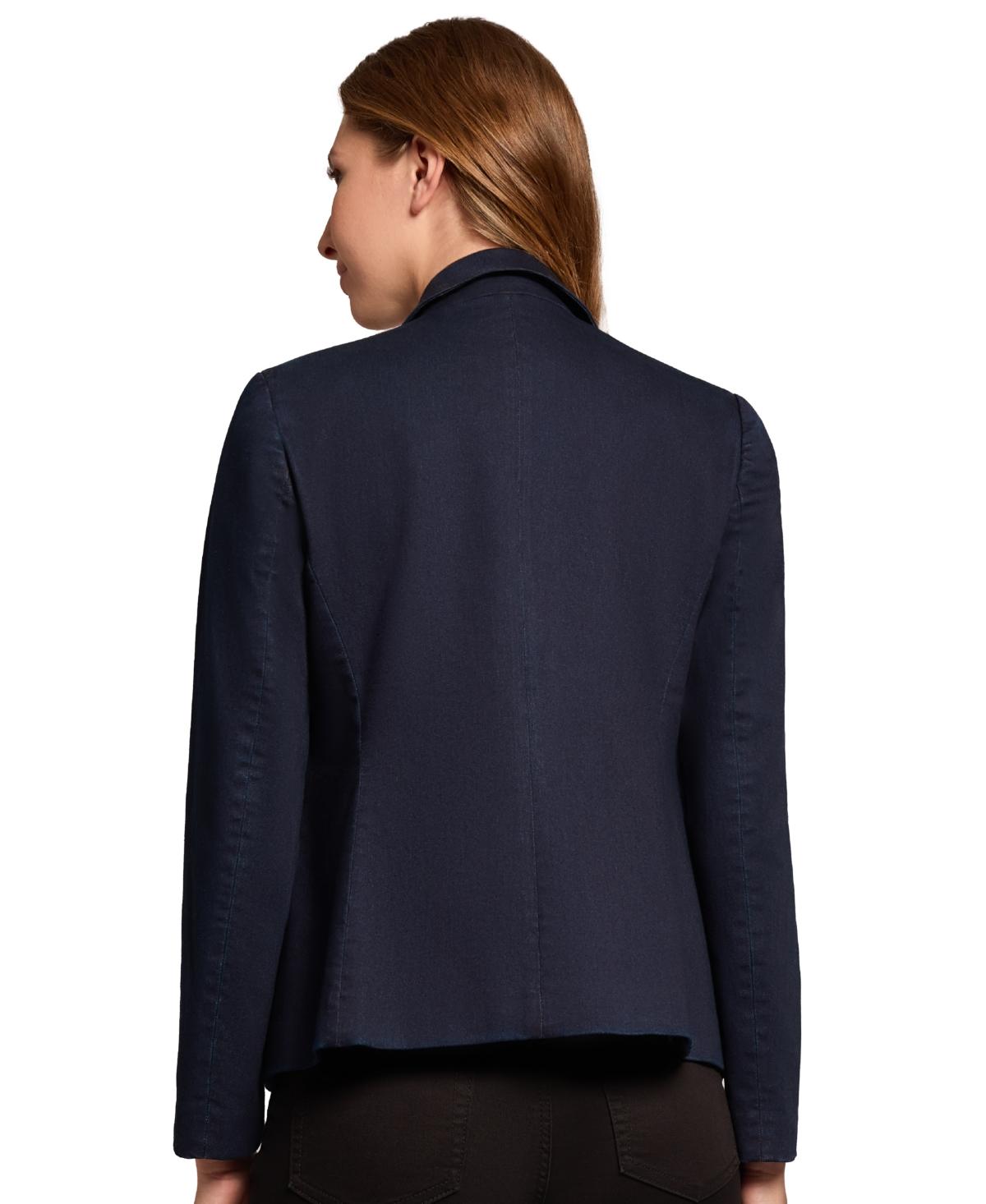 Petite Denim Faux Double-Breasted Jacket