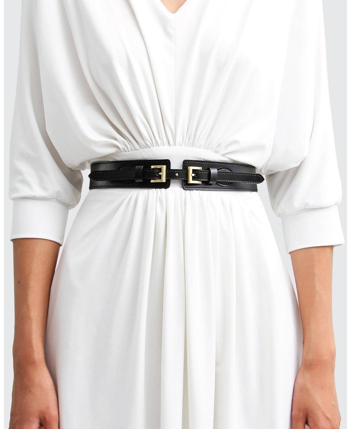 London Fog Leather Waist Belt