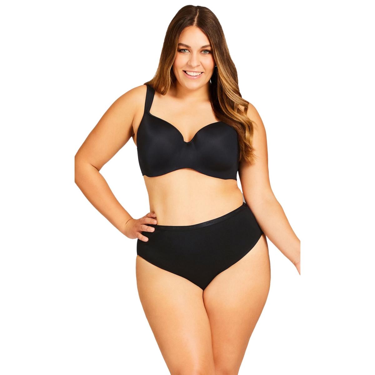 Plus Size Basic Hi Cut Brief 3 Pack