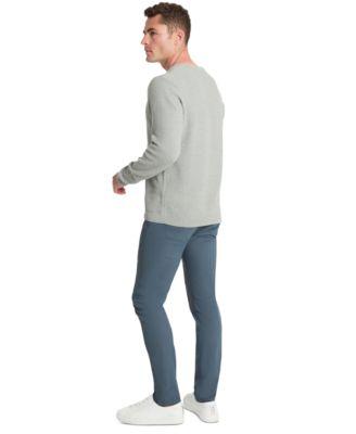 Men's Slim-Fit Popcorn Crewneck Sweater & Slim-Tapered Fit Stretch Tech Pants