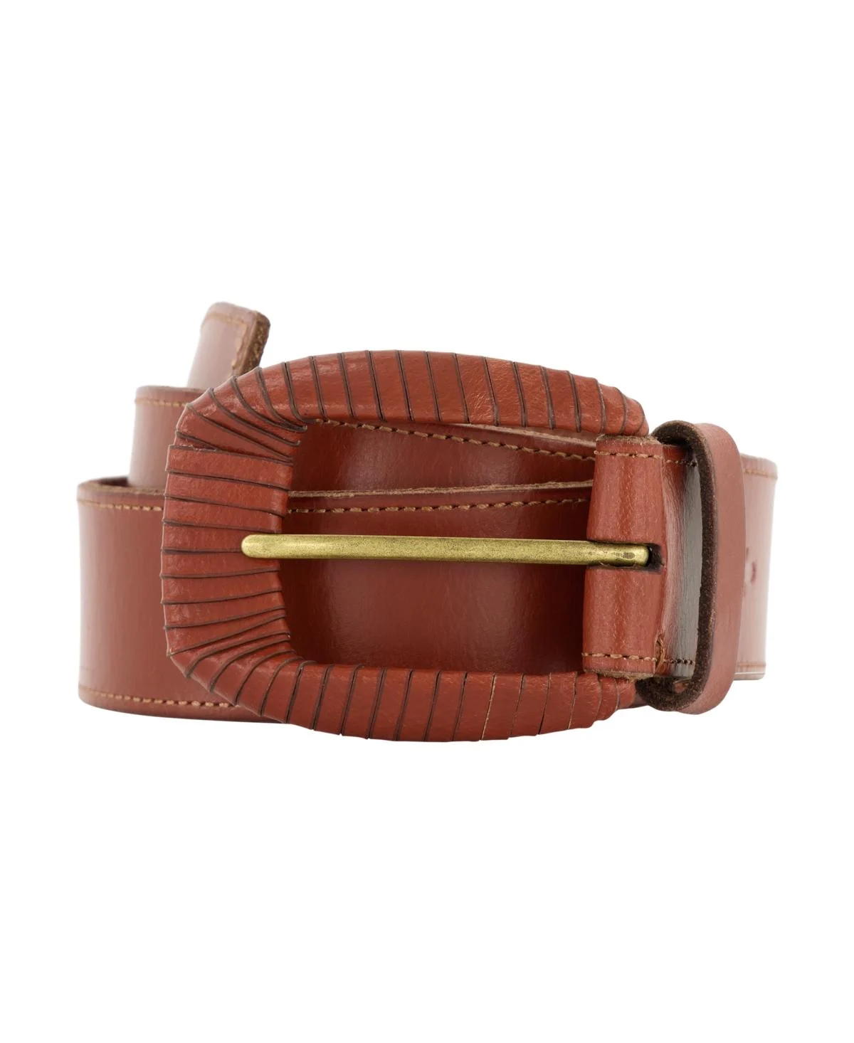 Women's 35mm Wrapped Buckle Leather Belt