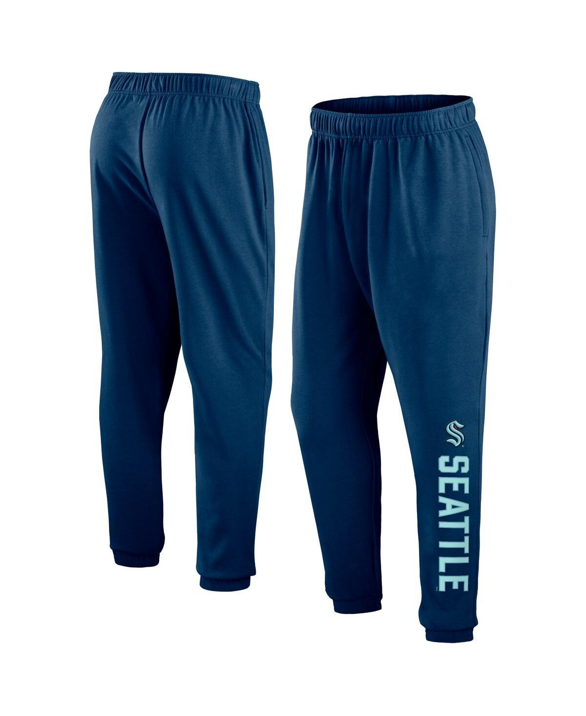 Men's Deep Sea Blue Seattle Kraken Chop Block Fleece Sweatpants