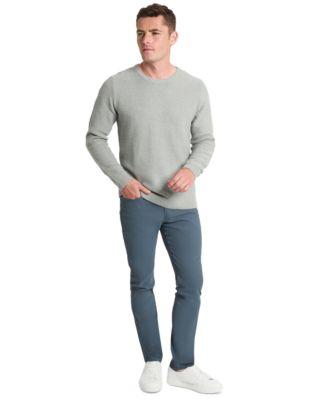 Men's Slim-Fit Popcorn Crewneck Sweater & Slim-Tapered Fit Stretch Tech Pants