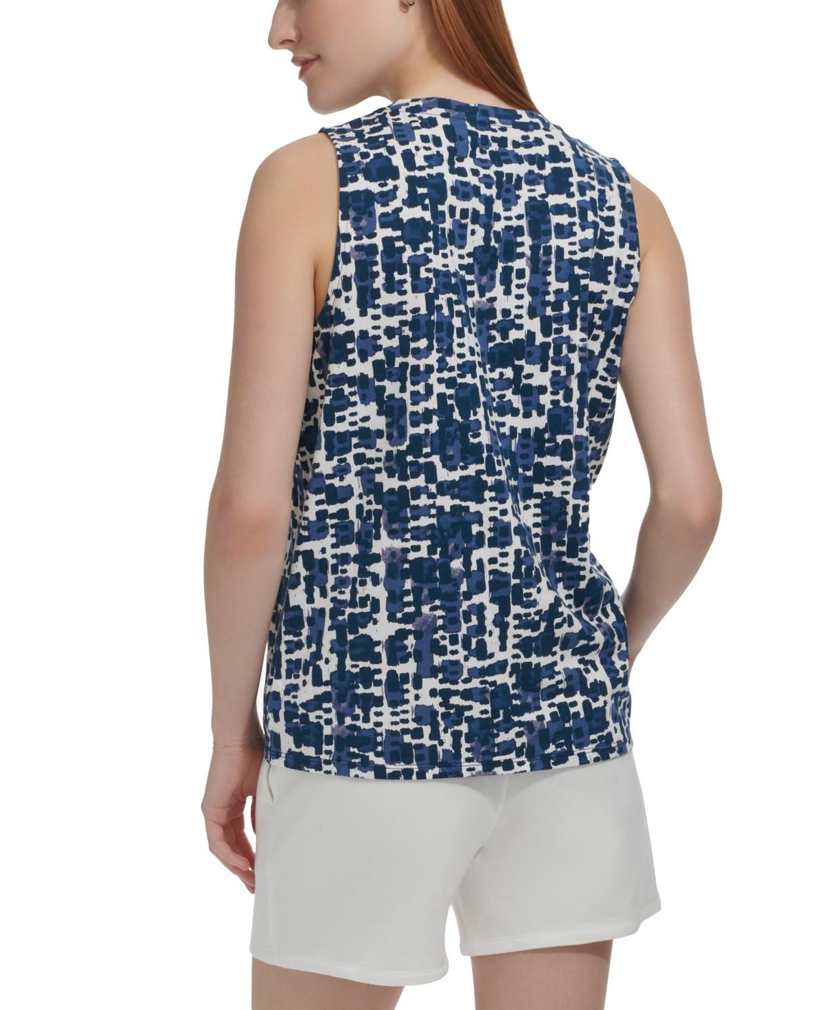 Women's Cotton Abstract-Print Tank Top