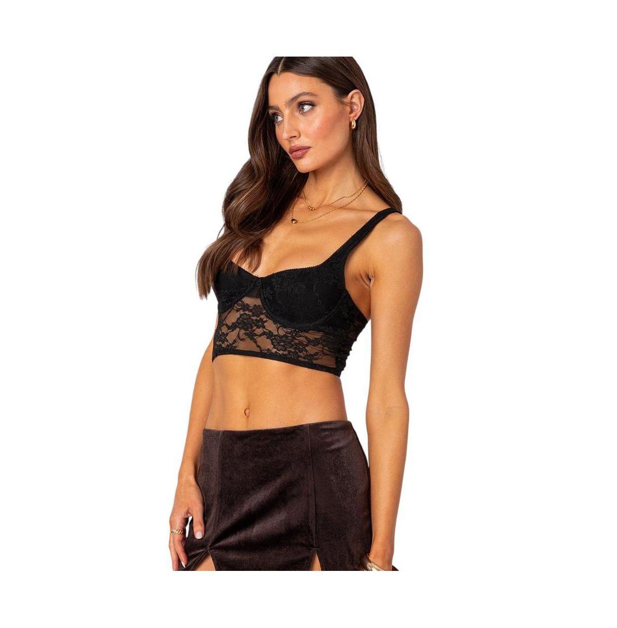 Women's Aspen Sheer Lace Bra Top