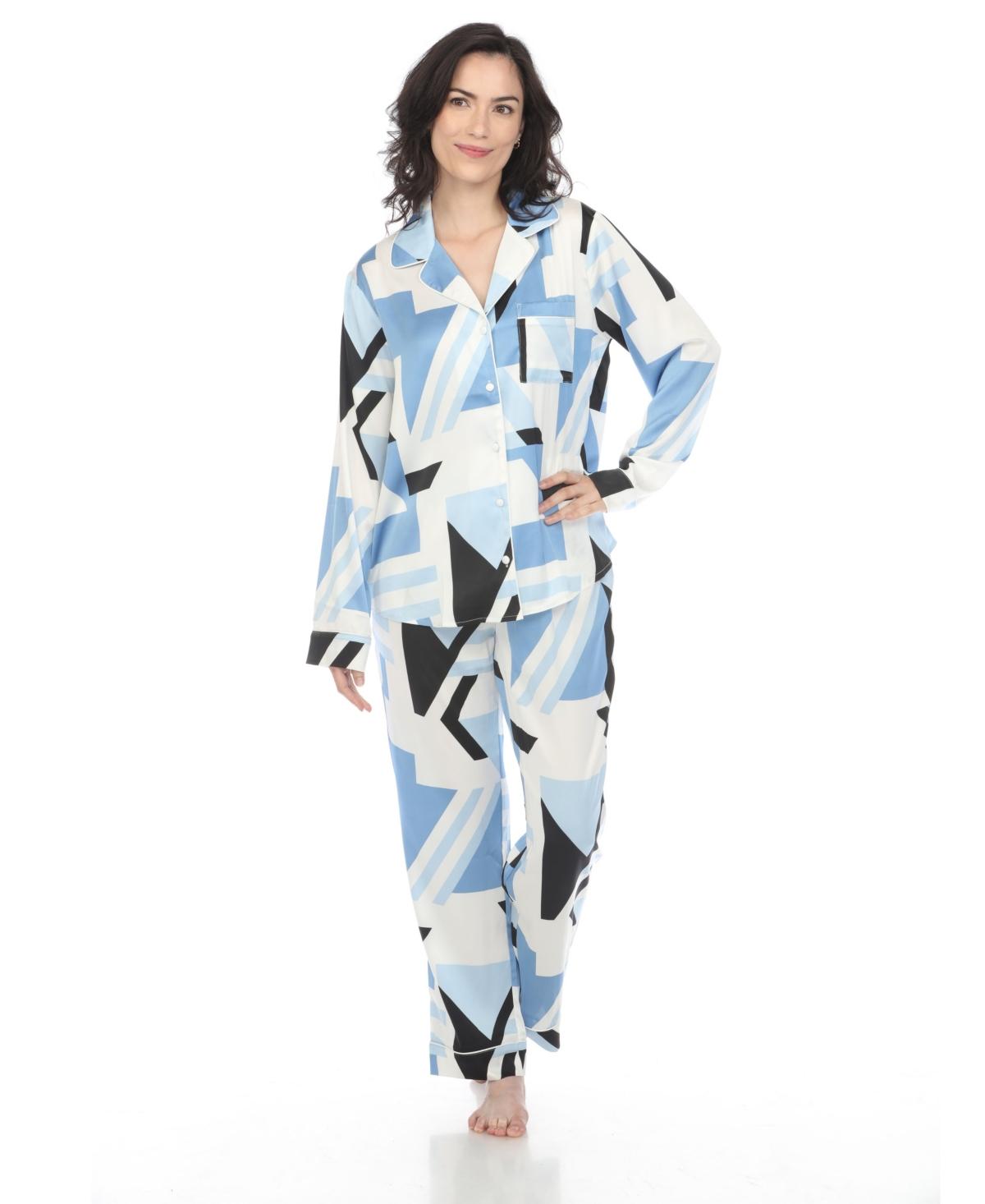 Women's Printed Satin Pajama Set