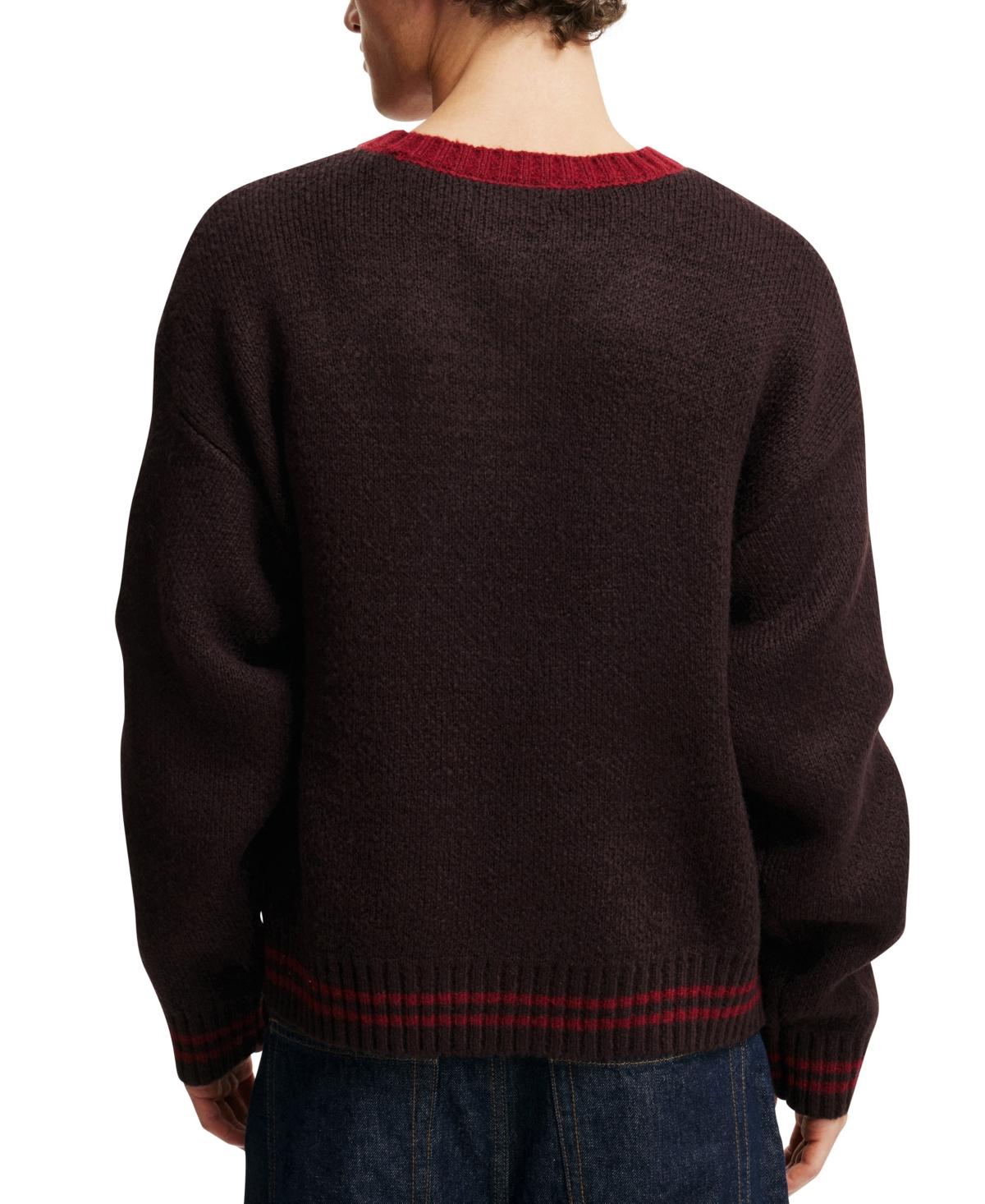 Men's V Neck Knit Sweater