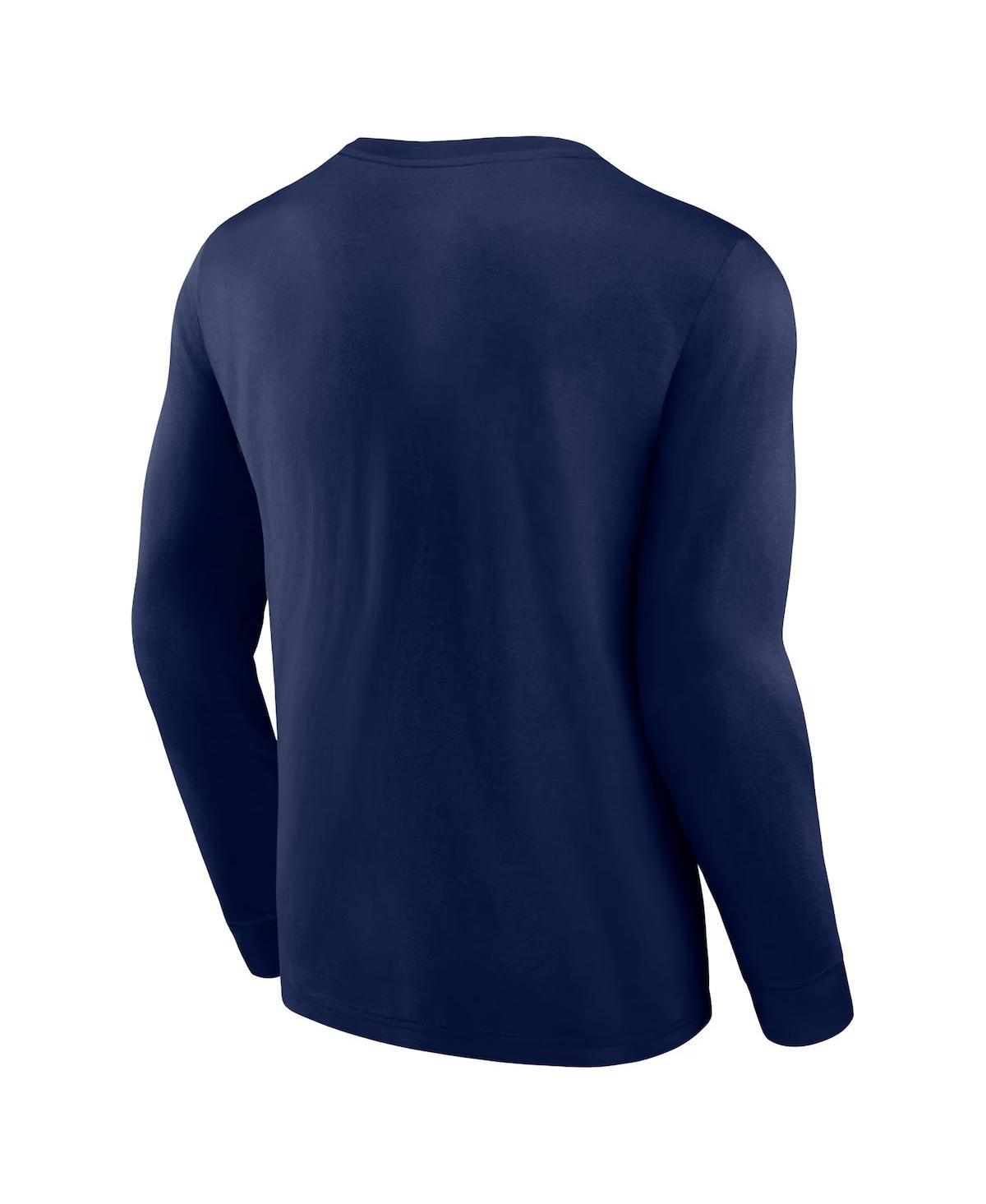 Men's Navy Memphis Grizzlies Baseline Long Sleeve T-Shirt