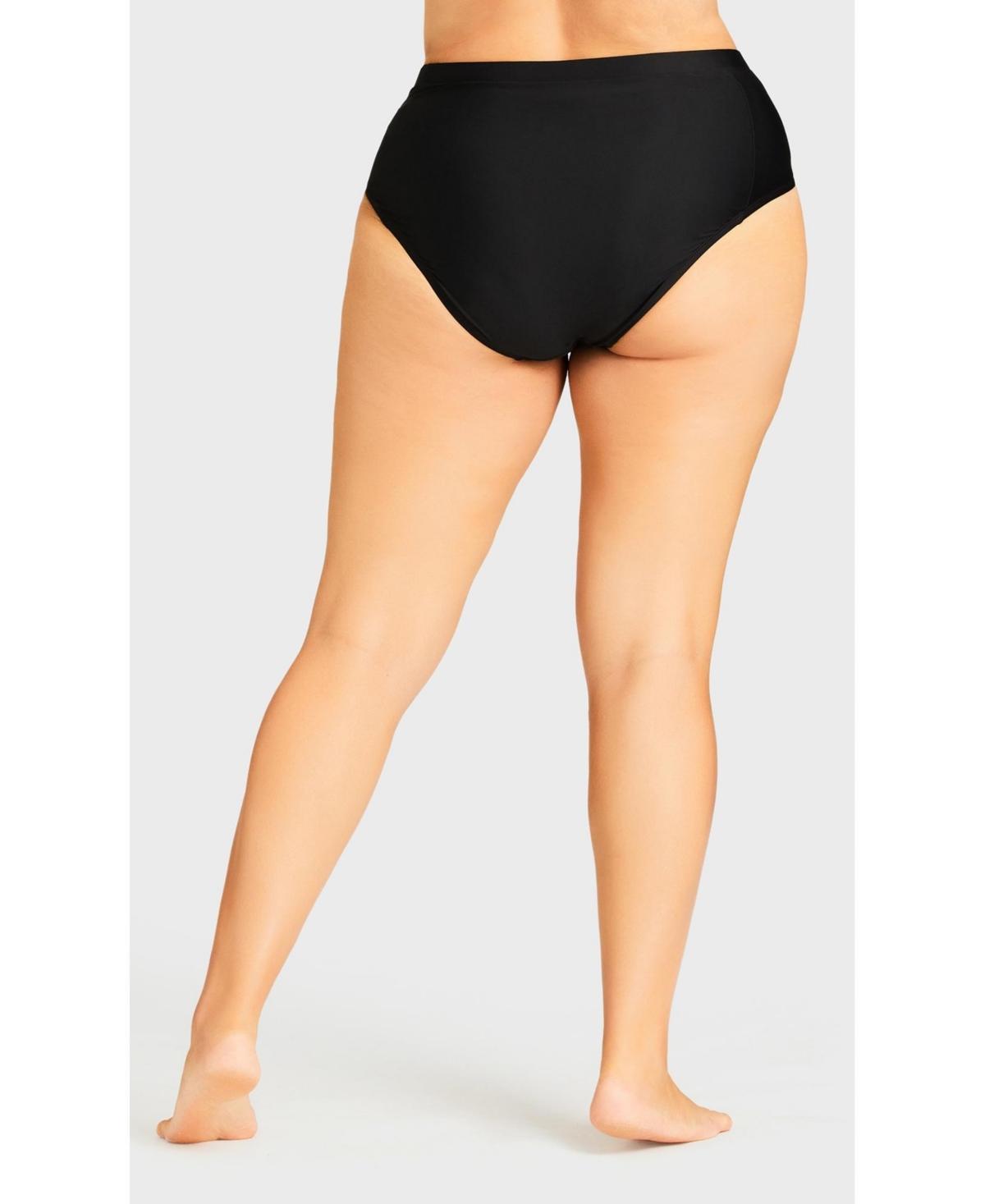 Plus Size Knit High Waist Swim Brief