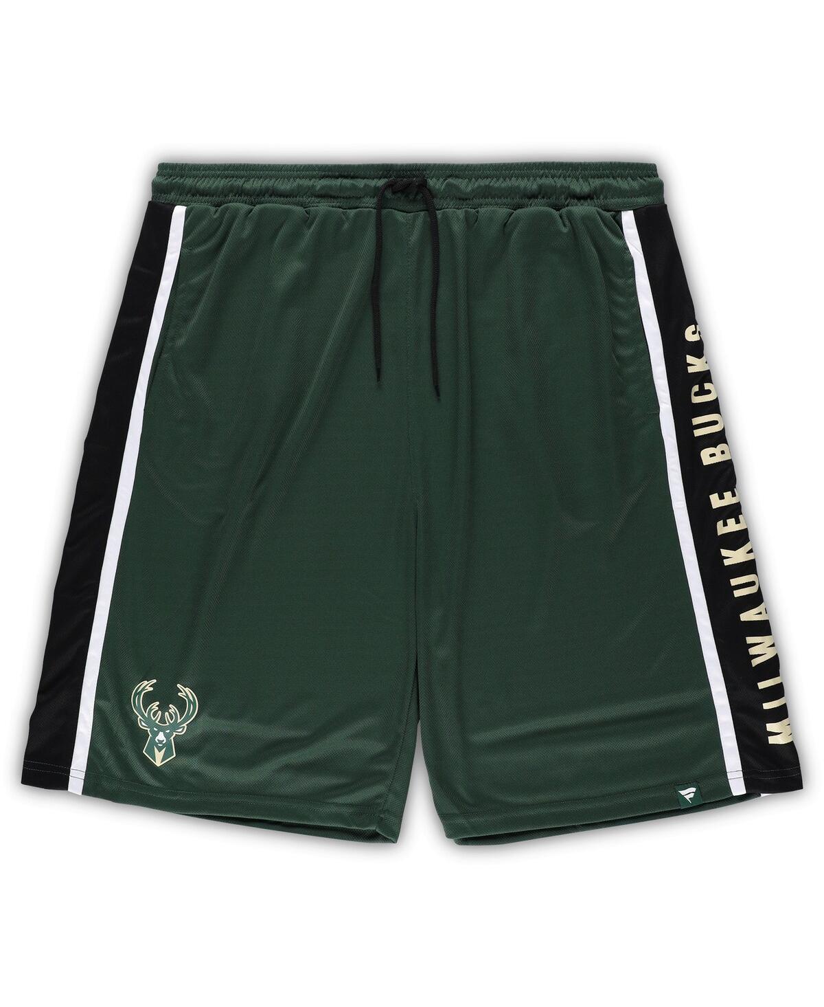 Men's Hunter Green Milwaukee Bucks Big and Tall Referee Iconic Mesh Shorts