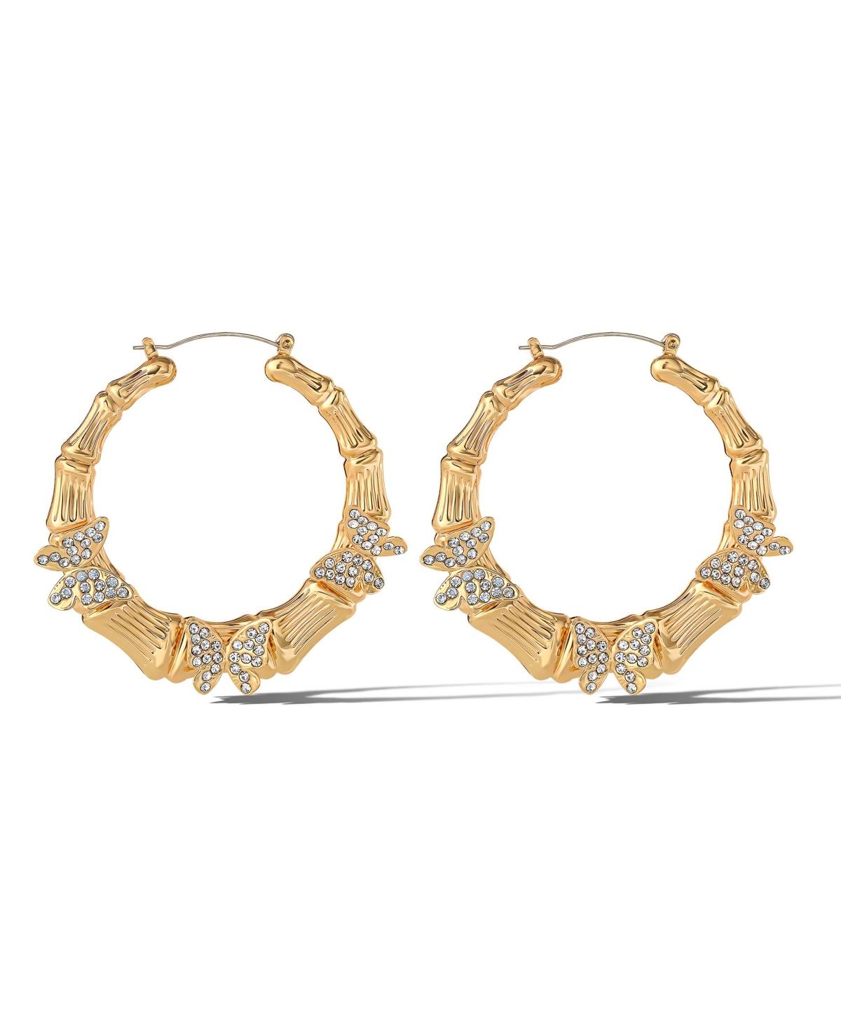 Butterfly on Hoops Earrings