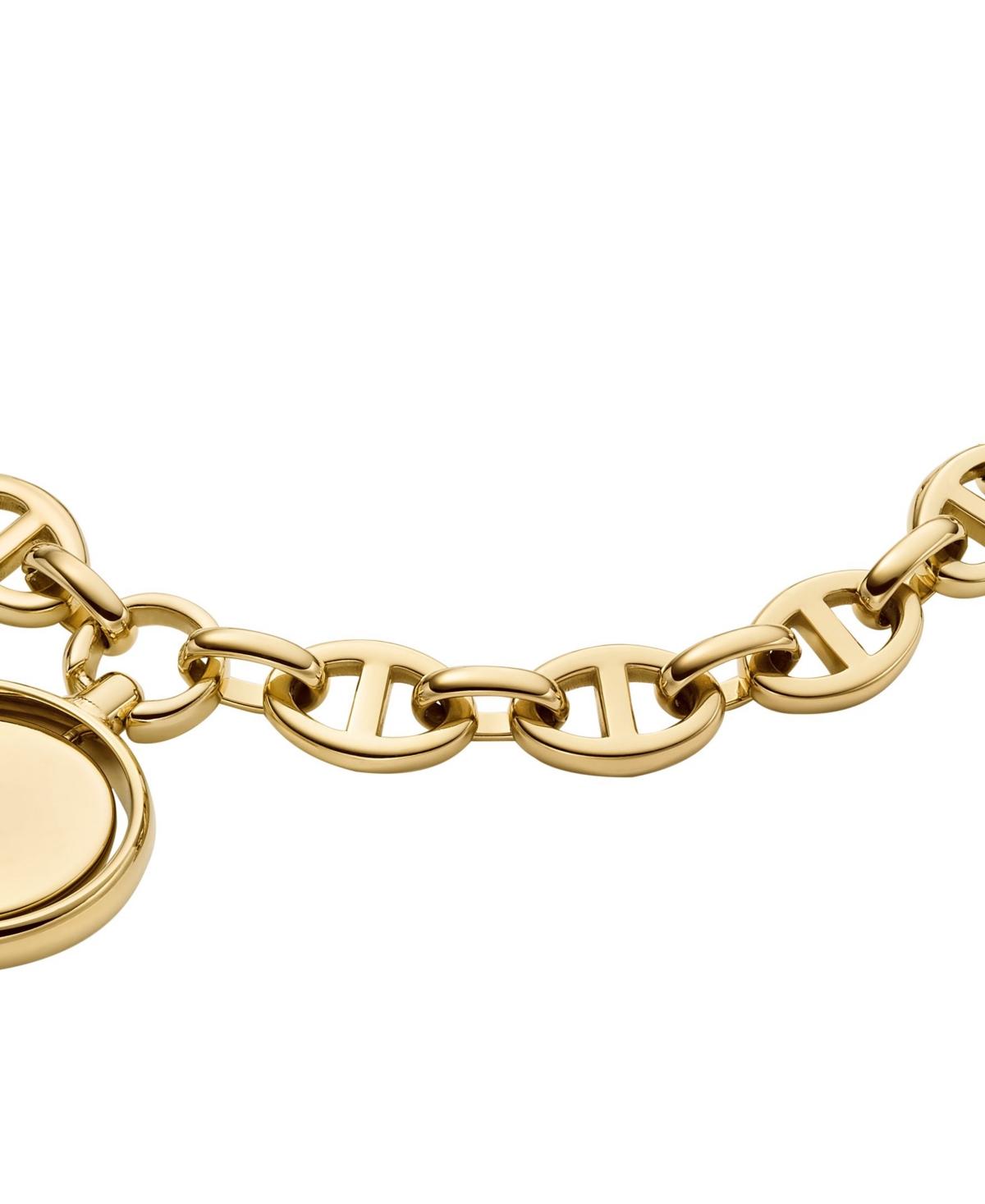 Heritage Legacy Charm Gold-Tone Stainless Steel Chain Bracelet