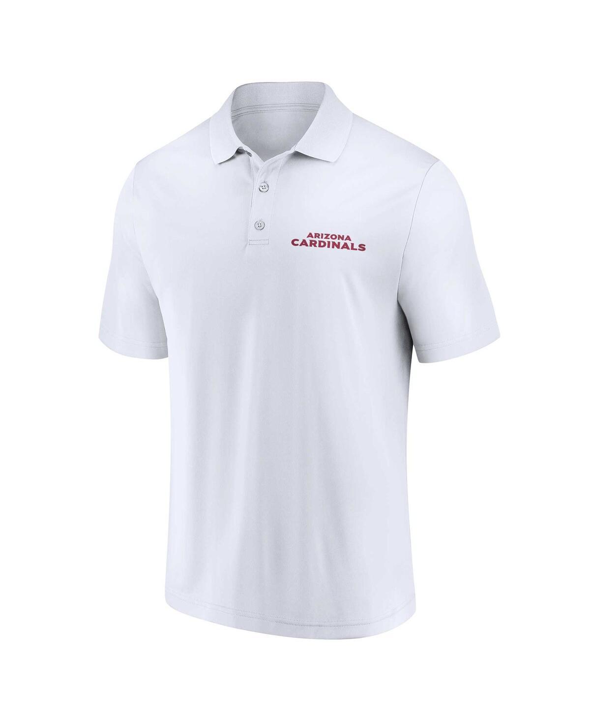 Men's White, Cardinal Arizona Cardinals Lockup Two-Pack Polo Shirt Set