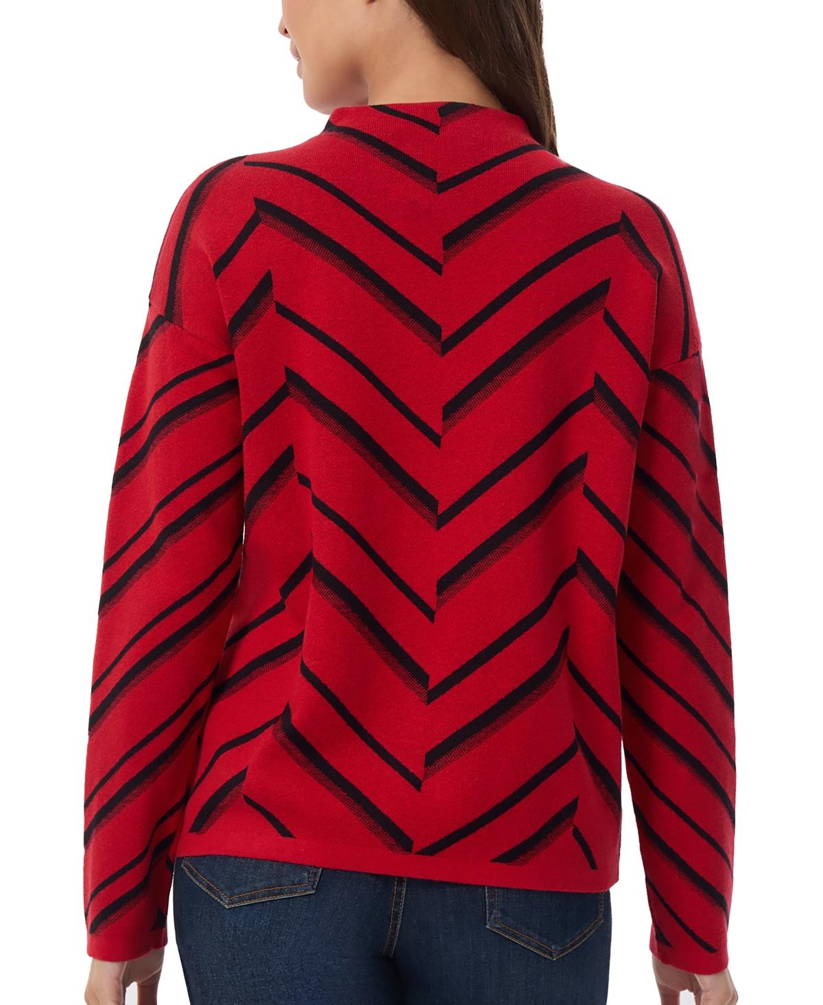 Women's Chevron Mock-Neck Sweater