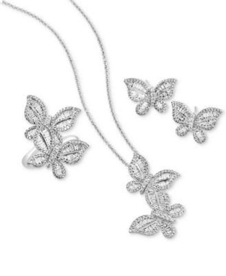 EFFY® Diamond Butterfly Earrings, Ring, & Necklace Collection in 14k White Gold