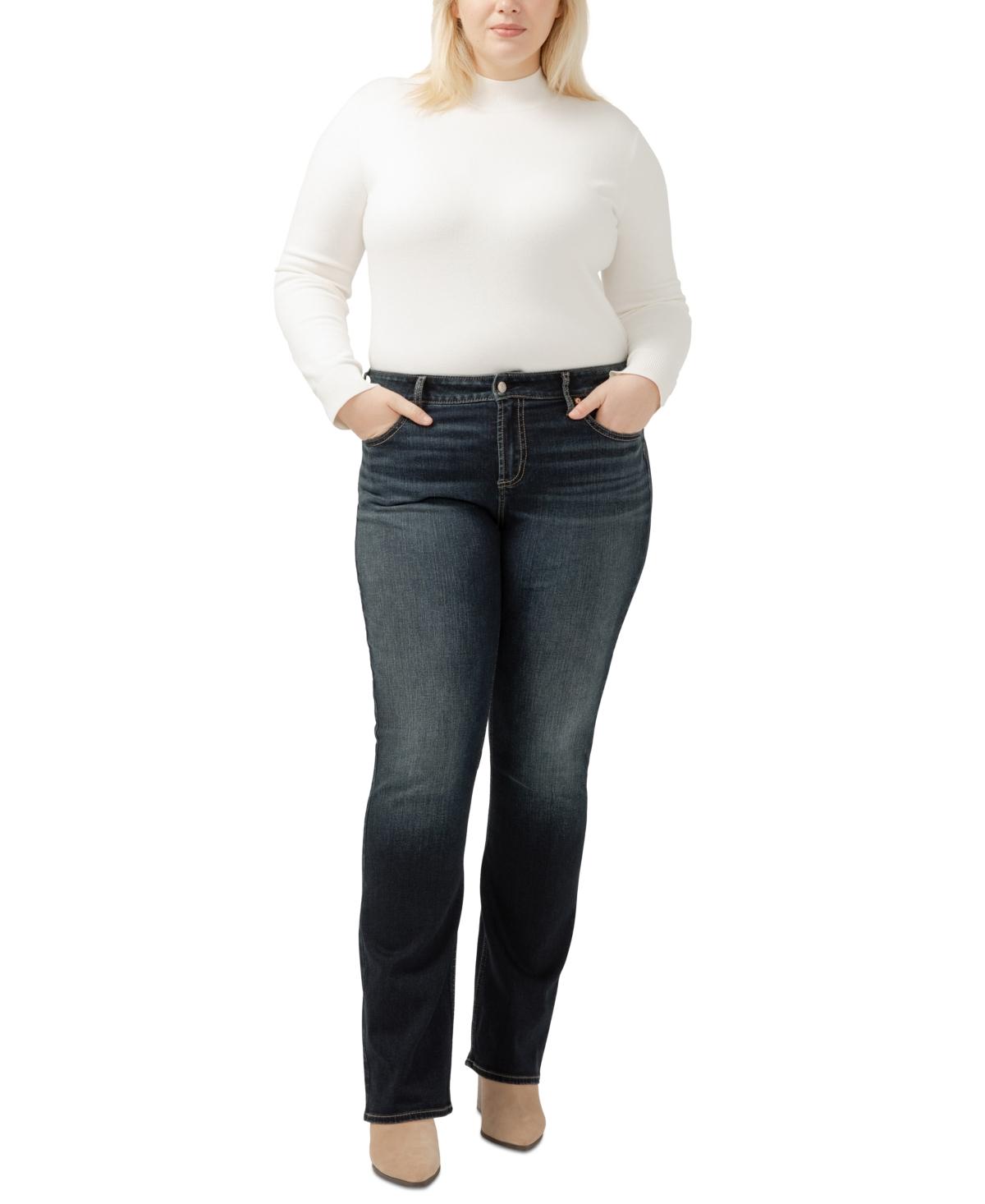 Plus Size Elyse Mid-Rise Comfort-Fit Slim Bootcut Jeans