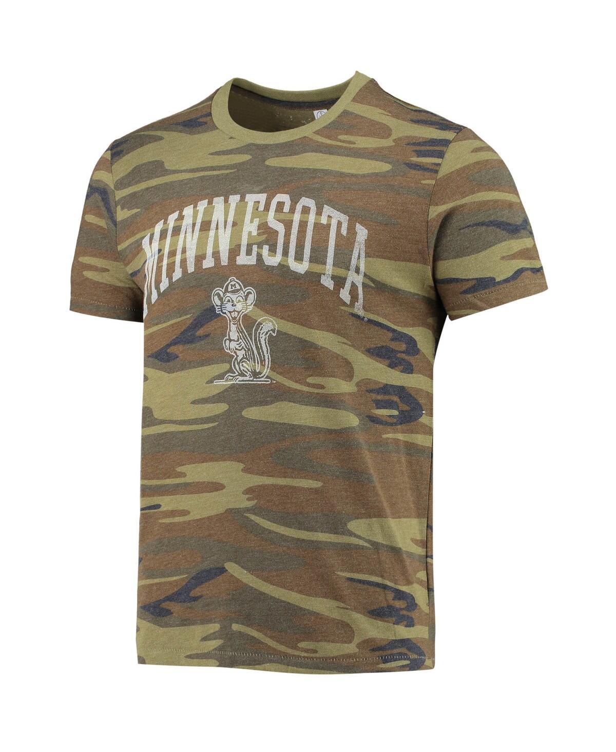 Men's Camo Minnesota Golden Gophers Arch Logo Tri-Blend T-shirt