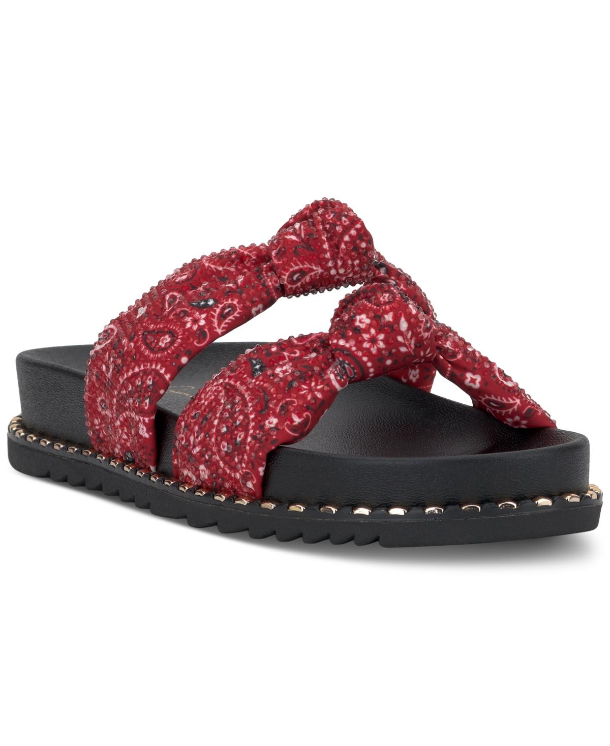 Women's Caralyna Rhinestone Knotted Footbed Sandals