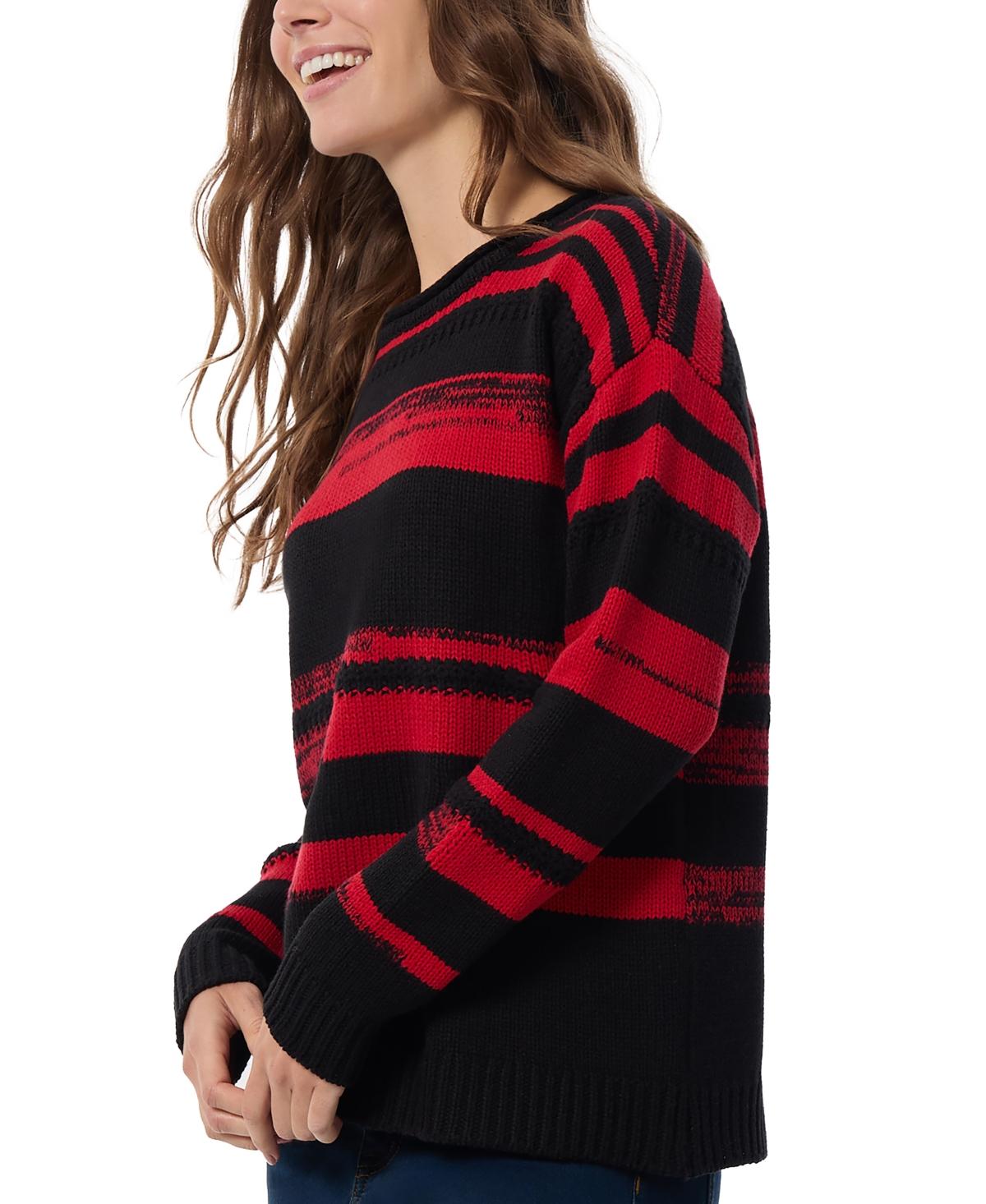 Women's Color-Blocked Drop-Shoulder Sweater