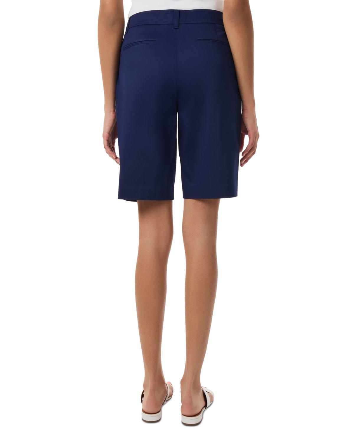 Petite Mid-Rise Fly Front Duke Shorts