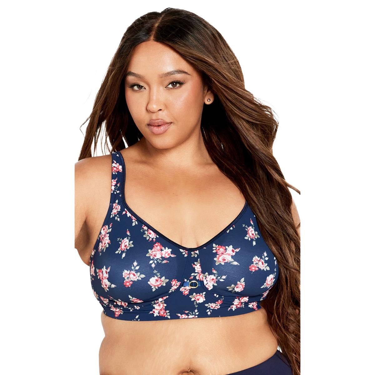 Plus Size Soft Caress Print Bra