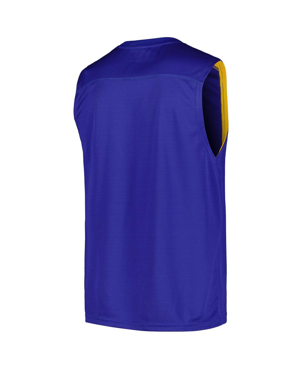 Men's Royal Golden State Warriors Birdseye Muscle Tank Top