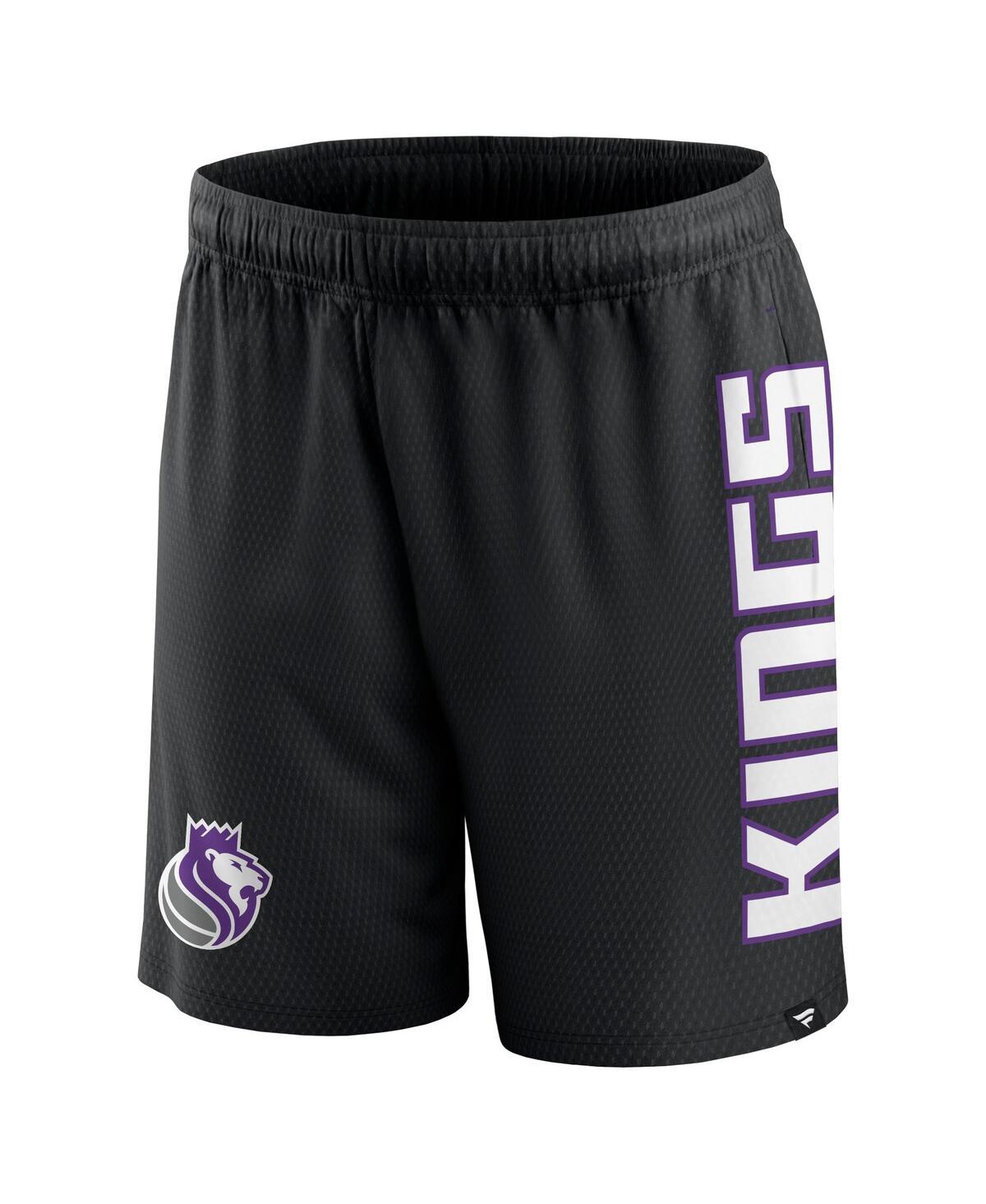 Men's Black Sacramento Kings Post Up Mesh Shorts