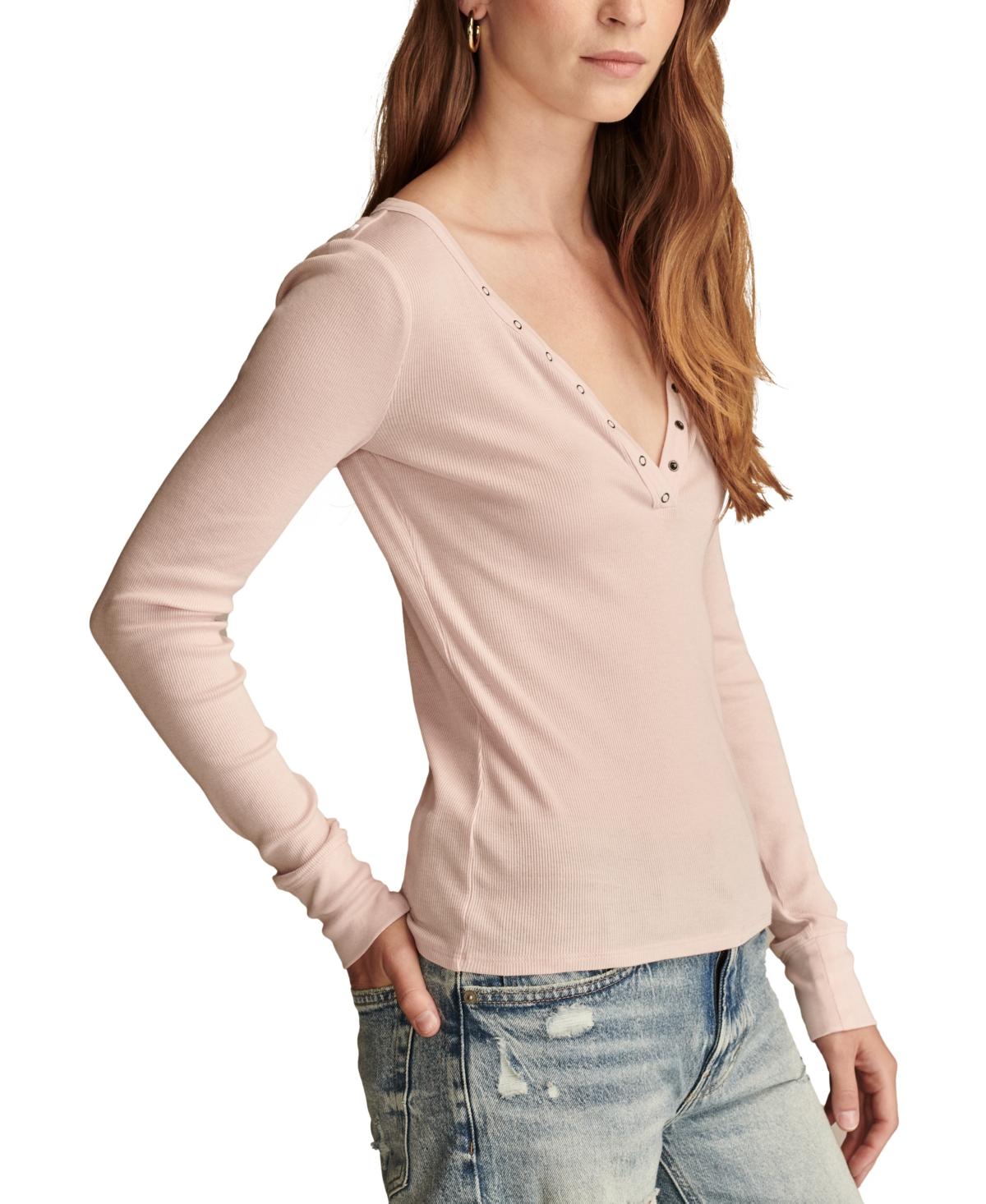 Women's Snap-Closure Henley Top