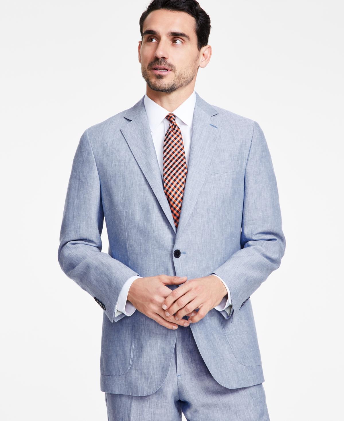 Men's Classic-Fit Solid Linen Suit Jacket