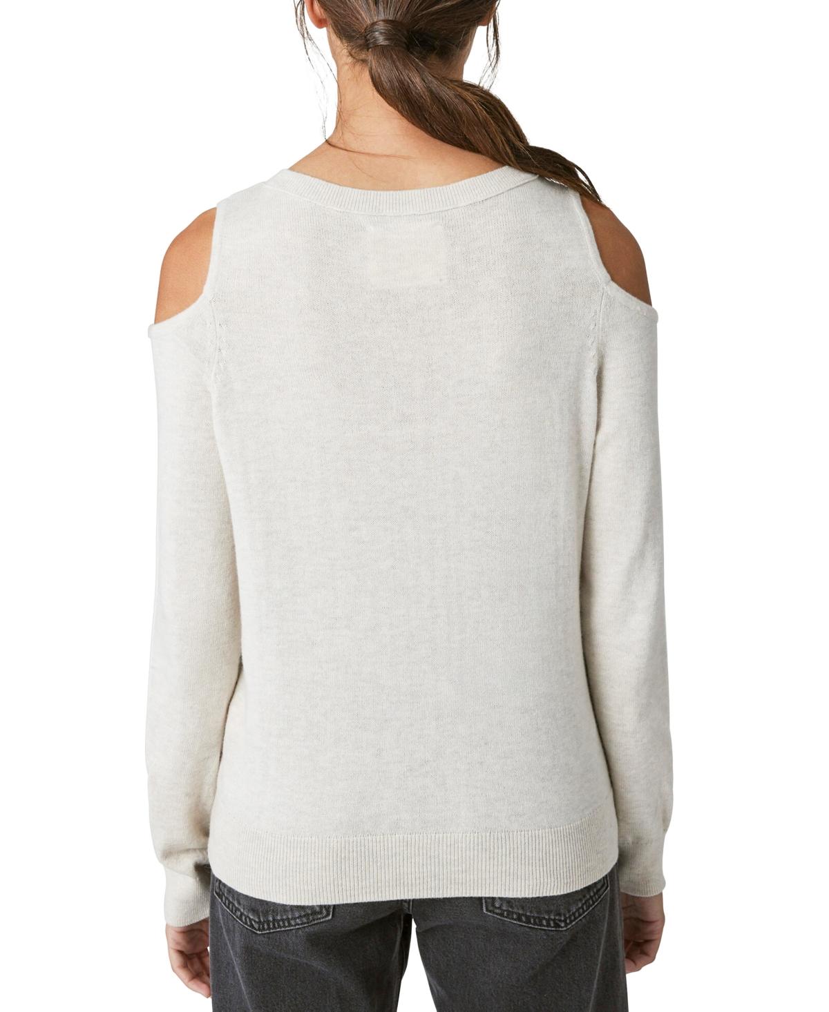 Women's Cold-Shoulder Long-Sleeve Sweater