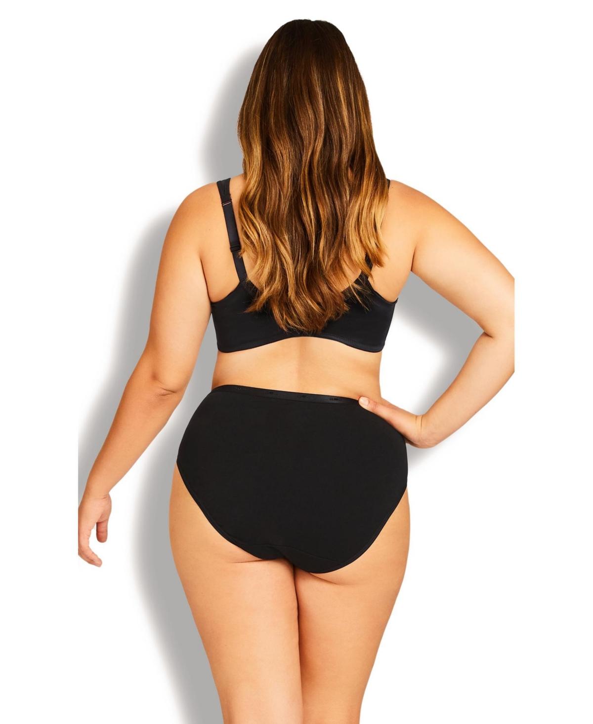 Plus Size Basic Hi Cut Brief 3 Pack