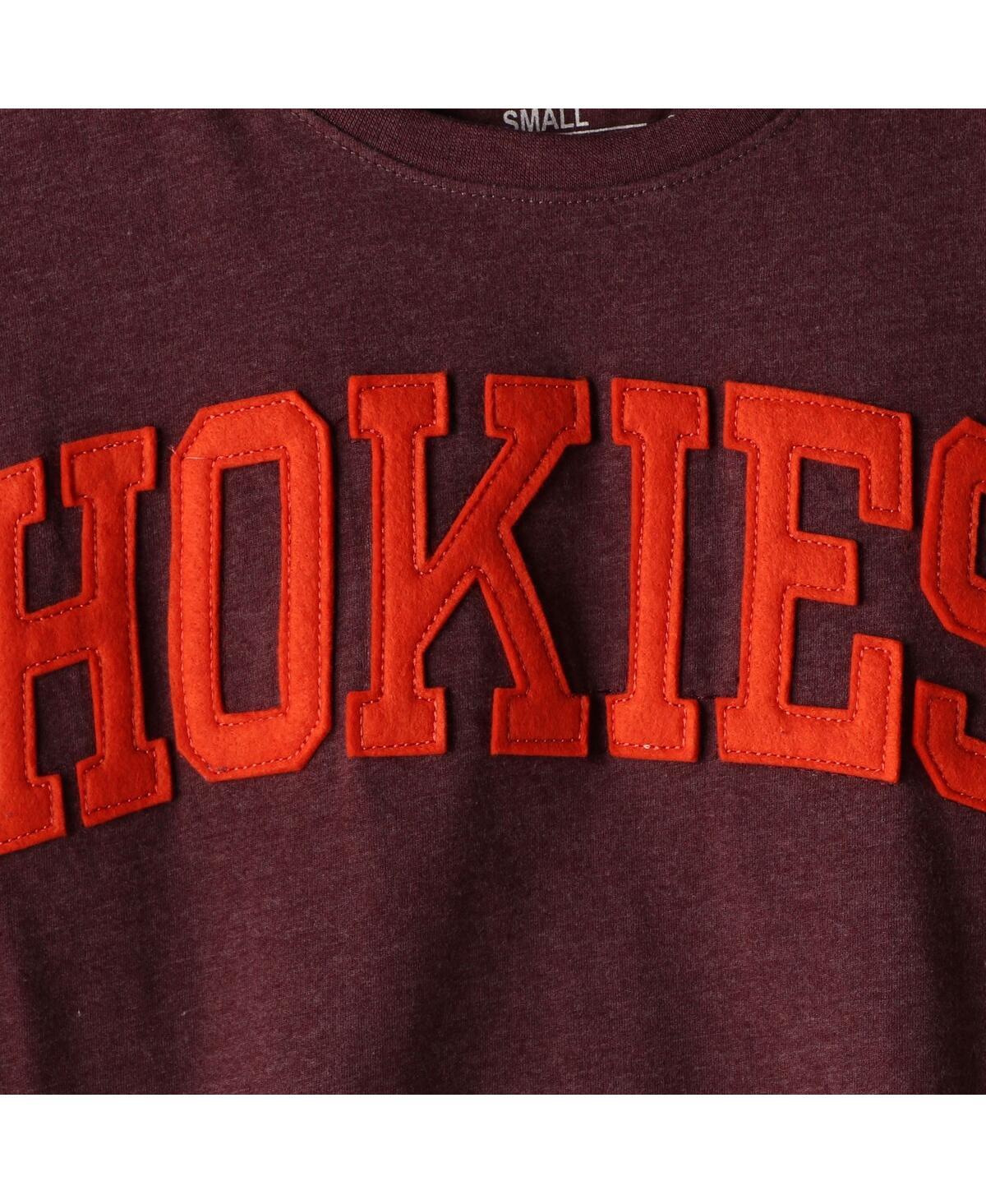 Women's Heathered Maroon Virginia Tech Hokies Two-Hit Canyon Long Sleeve T-shirt