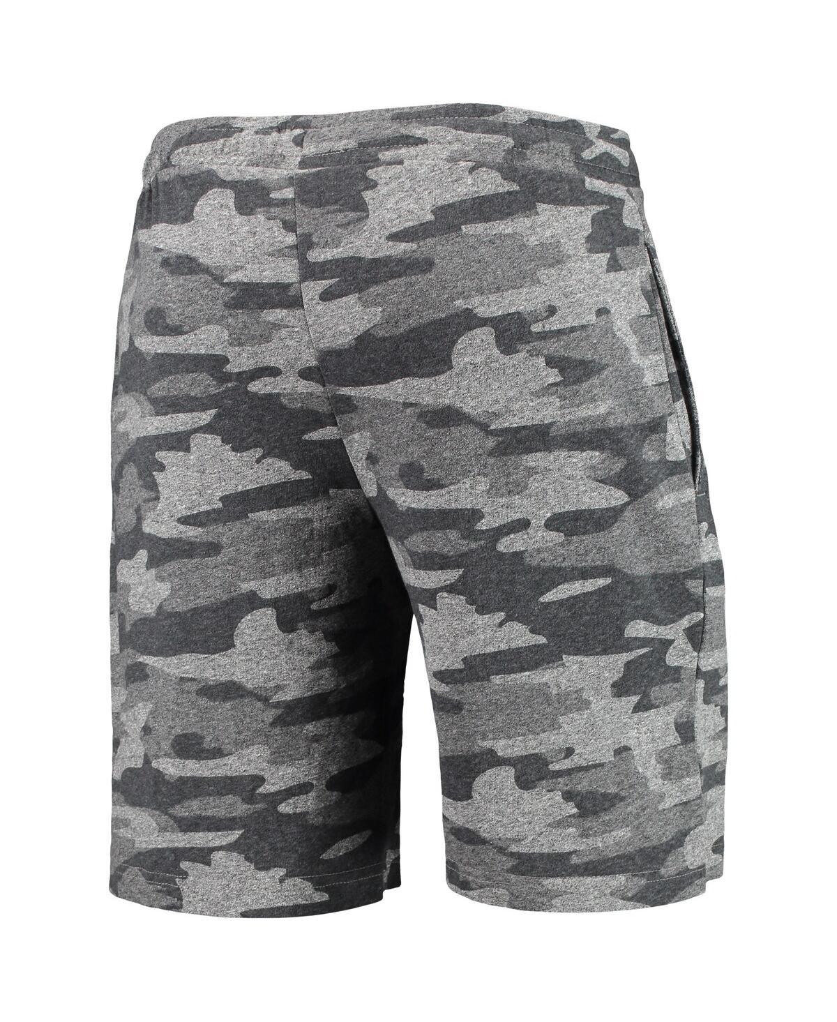 Men's Charcoal and Gray Ohio State Buckeyes Camo Backup Terry Jam Lounge Shorts