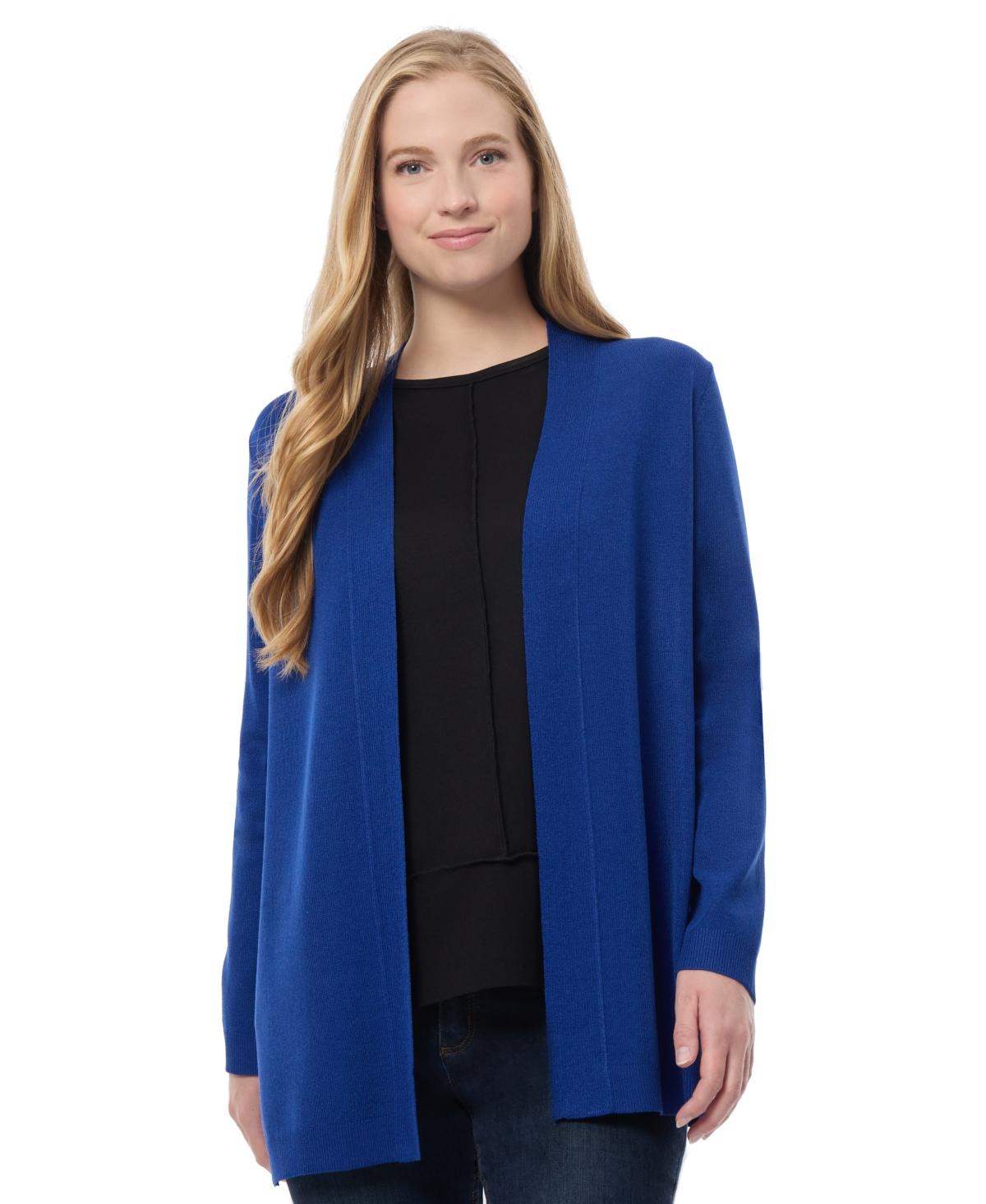 Women's Open-Front Ribbed-Edge Cardigan