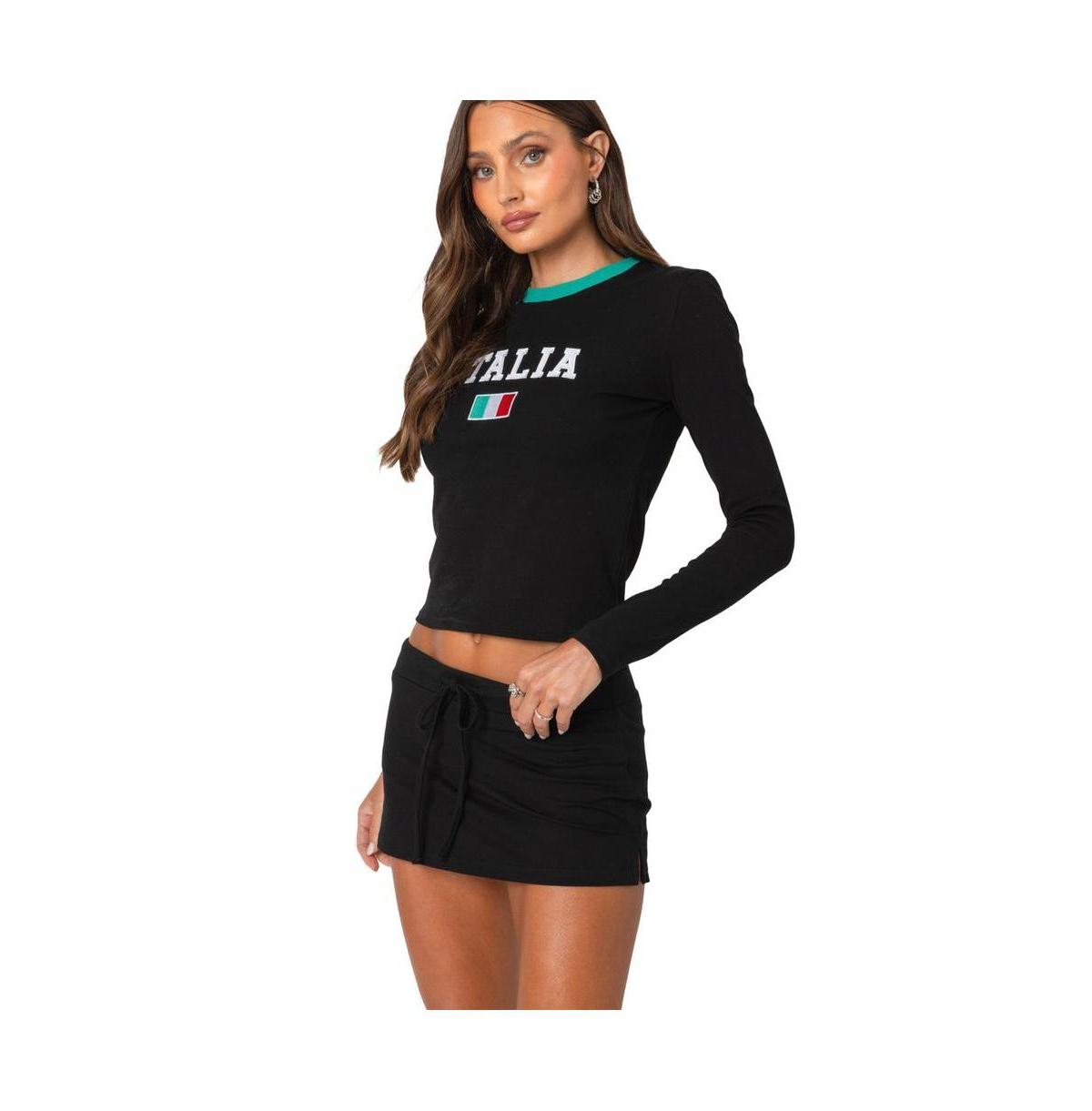 Women's Italy Long Sleeve T Shirt