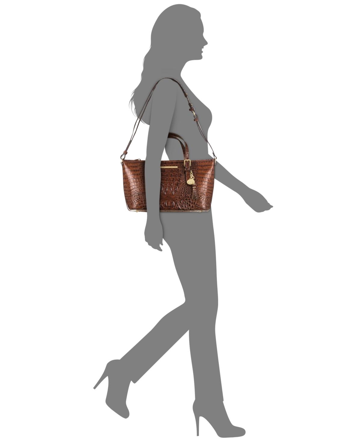 Mini Asher Melbourne Embossed Leather Satchel