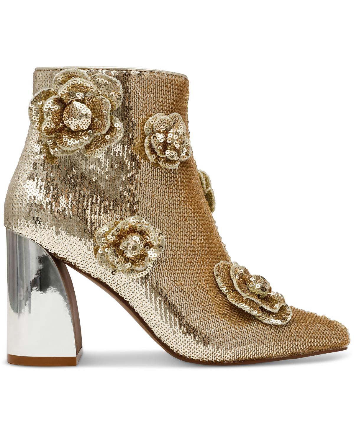 Women's Finlee Rosette Flare-Heel Dress Booties