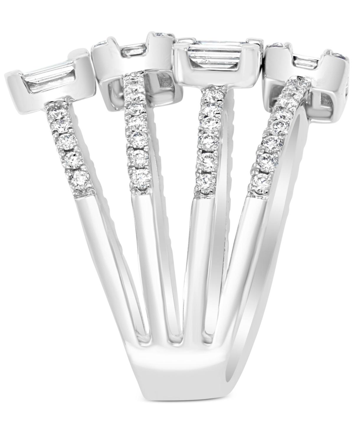 EFFY® HEMATIAN Diamond Multi-Row Baguette Statement Ring (1-5/8 ct. t.w.) in 18k White Gold