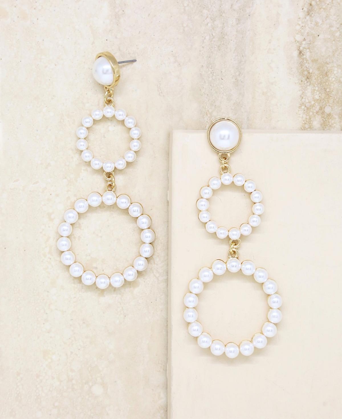 Night Out Hoop Drop Imitation Pearl Earrings