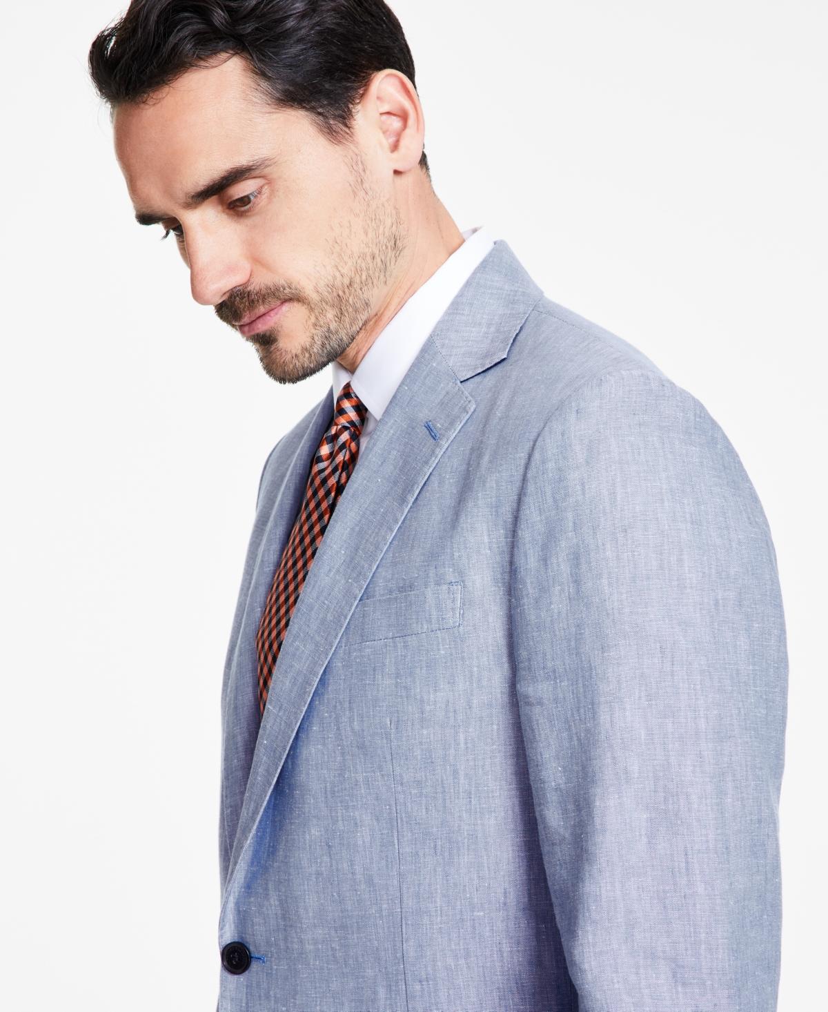 Men's Classic-Fit Solid Linen Suit Jacket