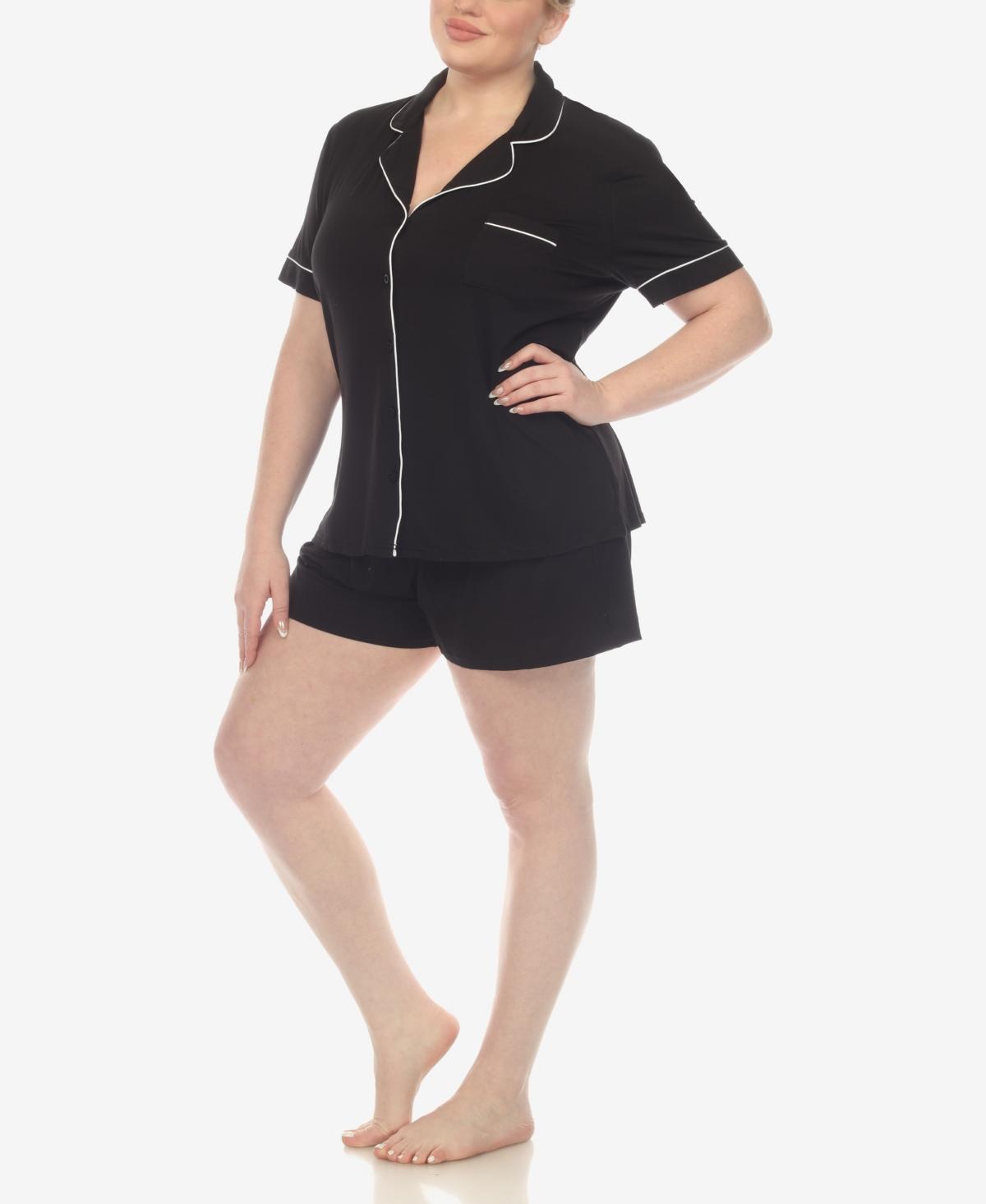 Plus Size 2 Pc. Short Sleeve Pajama Set