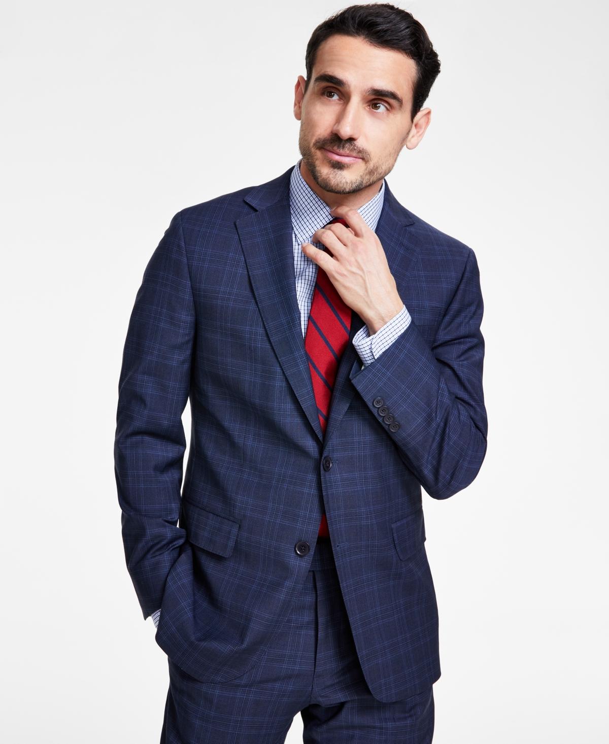 Men's Classic-Fit Stretch Wool Blend Suit Jacket